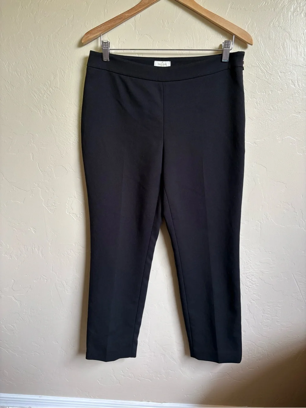 Kate Spade Black Cropped Ankle Trouser Pants Size 6 Casual Solid Color Basic